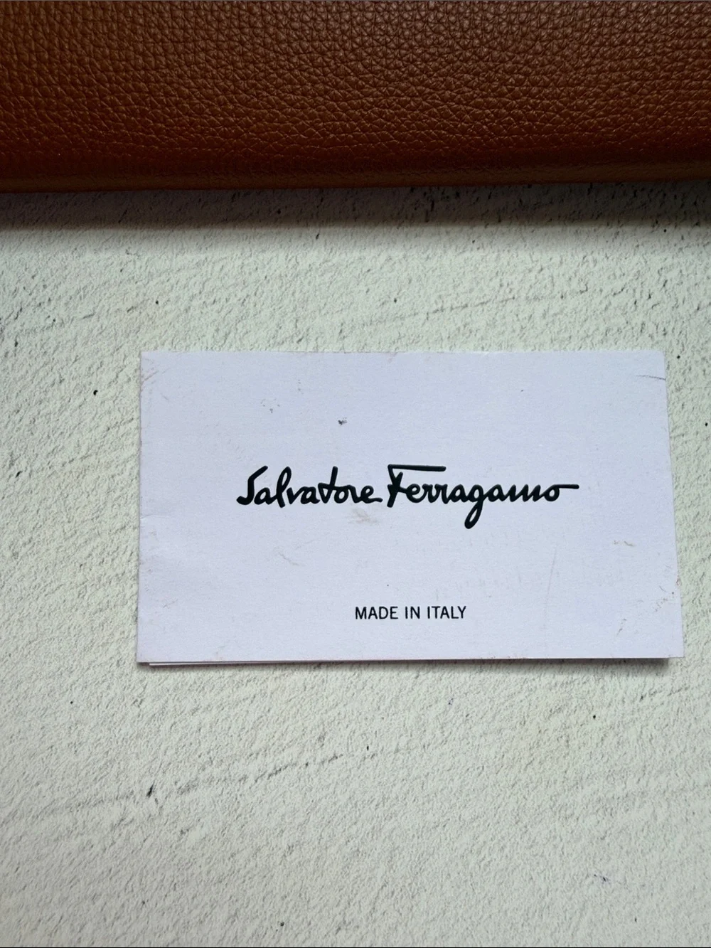 Salvatore Ferragamo Leather Envelope Clutch